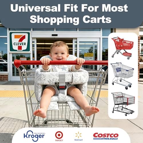 Grocery Shopping Cart Cover for Baby，Baby Comfort High Chair Cover - Image 2