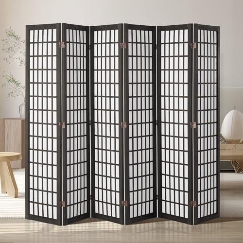VEVOR Room Divider, 6 Panel Japanese Room Divider, Folding Privacy Screen Indoor by VEVOR