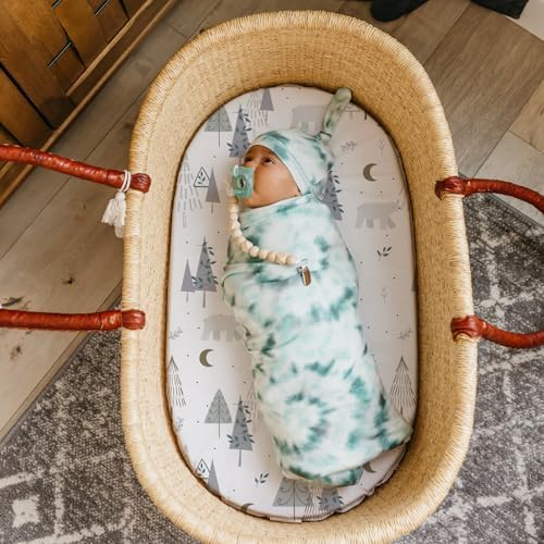 Stretch Fitted Bassinet Sheet Set BROLEX 2 Pack Cradle Sheets - Image 2
