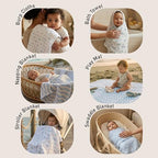 GLLQUEN BABY Muslin Swaddle Blankets 4Pk Receiving Blanket Large 35" x 40" - Image 6