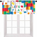 Building Blocks Window Valance, Colorful Brick Constructor Boys Kids Girls Baby by Unknown