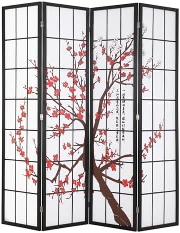 Dopinmin Room Divider, 4 Panel Folding Privacy Divider by Dopinmin