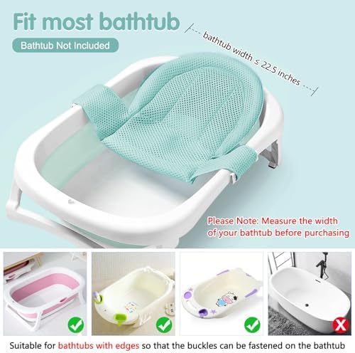 Colorlife Baby Bath Seat Support Net Infant Bathing Seat Support Mat, - Image 4