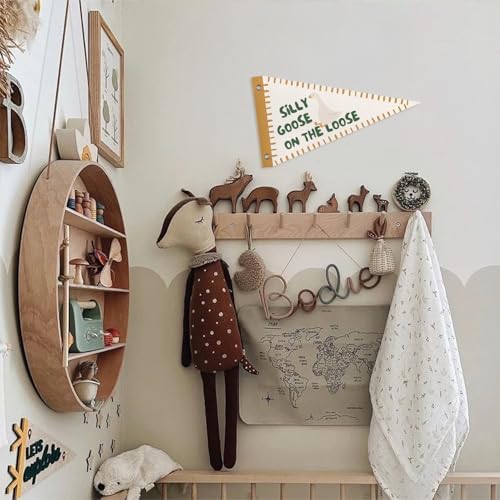 Silly Goose Felt Pennant Flag Playroom Banner Kids Nursery Wall Decor - Image 3