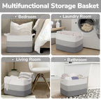 Goodpick 50L Large Woven Storage Basket, Gradient Gray - Image 6