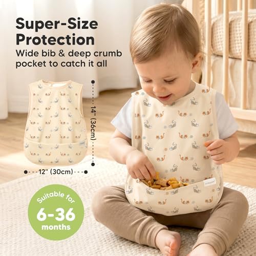 KeaBabies Waterproof Bibs for Baby Girl, 2-pk Lightweight - Image 5