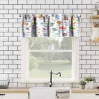 Alphabet Valances Curtain Fruits Berries Animals Letters Pattern Window - Image 4