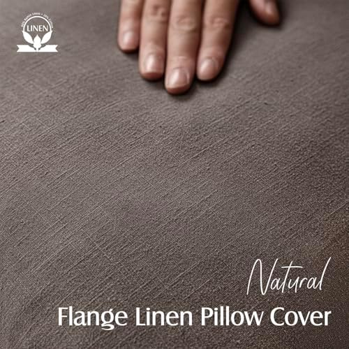 Foindtower Decorative Linen Lumbar Throw Pillow Covers 12x20 Light Coffee - Image 2