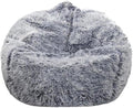 Fluffy Stuffed Animal Storage Bean Bag Chair Cover, Faux Fur Comfy Bean Bag by Unknown