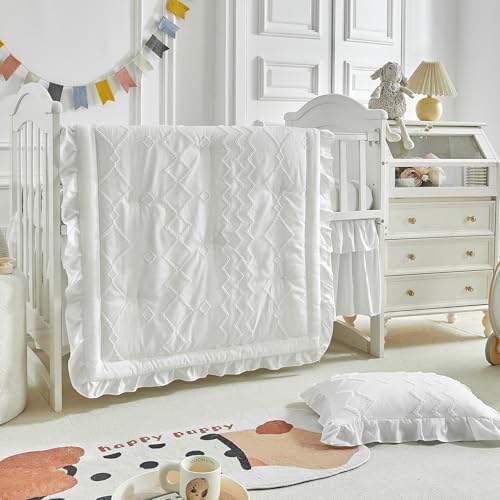 AIKASY The Ruffled Shabby Crib Bedding Set - Image 2