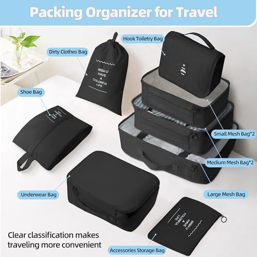 10 Pcs Set Packing Cubes - Image 3