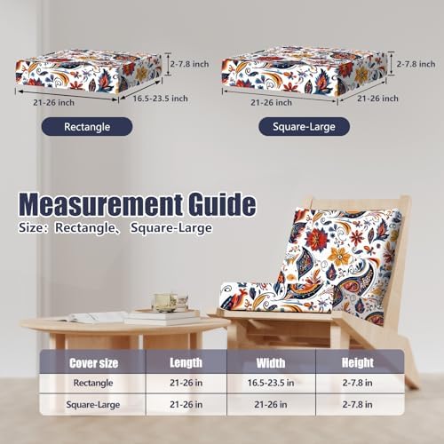 8Pcs Outdoor Cushion Covers, Stretch Patio Furniture Couch Chair Slipcovers - Image 2