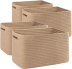 OIAHOMY 4 Pack Storage Baskets for Organizing 15L Cube Storage Bins Yellow by MasterofSpaceOptimization