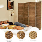 Room Dividers and Folding Privacy Screens, Wood Louvered Separators Divider Wall - Image 2