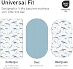 Muslin Bassinet Sheets 2 Pack, Universal Cotton Fitted Baby Mattress Sheet - Image 4