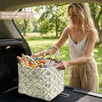 Floral Fabric Storage Basket Car Interior Storage Basket Underwear Sundries - Image 2