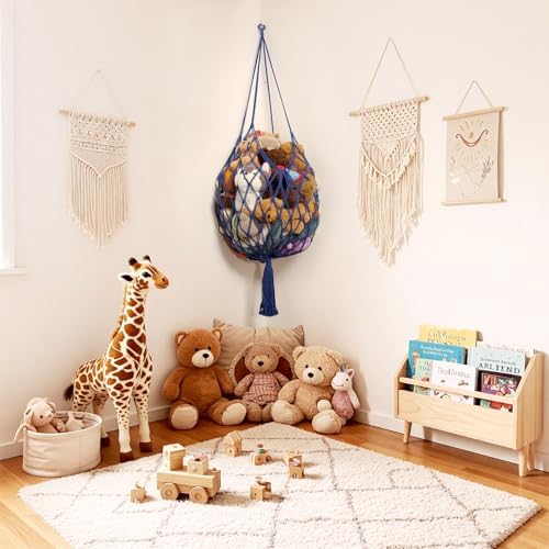 Stuffed Animal Storage Hammock Corner Hanging Net Stuffy Animal Hammock Macrame - Image 5