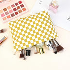 SOIDRAM 2 Pcs Checkered Makeup Bag Large Cosmetic Bag Toiletry Bag Makeup Pouch - Image 7