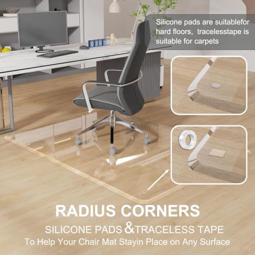 MESAILUP Beveled Edge Office Chair Mat - Image 6