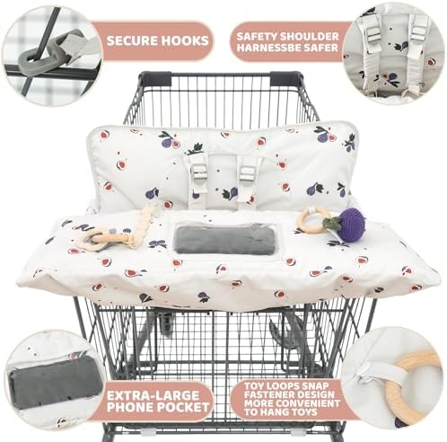 Shopping Cart Cover for Baby 2 in 1 High Chair Covers for Restaurant - Image 3