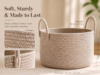 Big Gift Basket Empty Kit, Large Woven Rope Storage Basket - Image 4