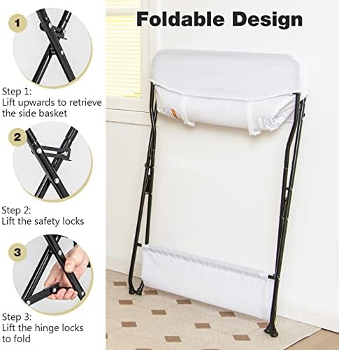 INFANS Baby Changing Table, Folding Diaper Station Portable Nursery Organizer - Image 5