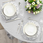 MCEAST 100 Pack Round Silver Paper Doilies 13.5 Inches Lace Paper Place Mats - Image 6