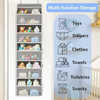 Over the Door Organizer with 5 Front Pockets and 5 Mesh Side Pockets, Extra - Image 4