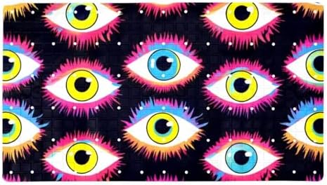 Shower Mat Non Slip 26.8 x 15.1 Inches, Magic Evil Eyes Bathtub Mat Shower by Anna+Cowper