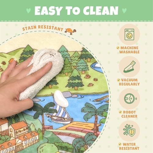 Washable Kids Rug 5x7 North America Map - Image 4