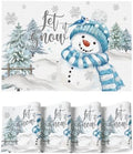 Artoid Mode Blue Christmas Vinyl Placemats Set of 4, Let it Snow Washable Heat by ArtoidMode