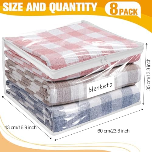 Plastic Storage Bags with Easy-Glide Zipper, Durable Clear Vinyl Zippered - Image 3