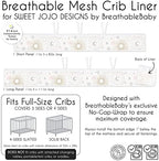 Sweet Jojo Designs + BreathableBaby 2-Piece Breathable Mesh Crib Liner Set - Image 6