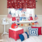 Patriotic 4th of July Kitchen Curtains Valances - Image 4