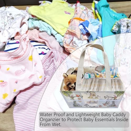 Extra Large Winnie Baby Diaper Caddy Organizer, Baby Wipes Storage Basket - Image 5
