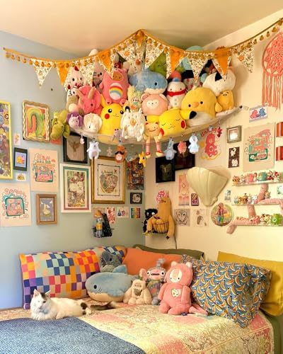 Kangaroo Stuffed Animal Storage Hammock, Corner Hanging Toy Organizer - Image 3