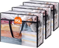 Lifewit 3 Pack Clear Clothes Storage Bags, 95L Plastic Blanket Storage Bag by Lifewit