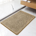 Chenille Bathroom Rug 24"x36" Beige, Non-Slip Plush Bath Mat by Kildoss