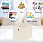 Fabric Cubes Storage Containers, 11 Inch Cloth Storage Cube Foldable Storage - Image 3