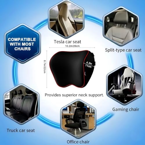 Crofy 2-Pack Car Neck Pillow, Headrest Pillow - Image 3