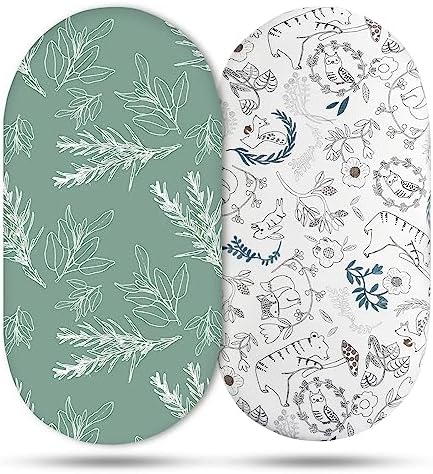 Bassinet Sheets for Baby Boy and Girl, Bassinet Sheet Neutral, Fit for Rectangle by SoarwgKids