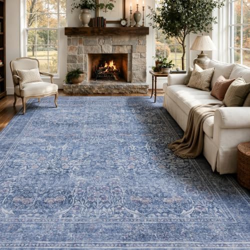 JOLLYVOGUE 9x12 Area Rugs for Living Room, Vintage Washable Rug by JOLLYVOGUE