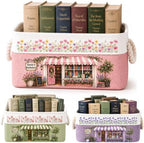 Custom Book Storage Basket, Personalized Little Corner Bookshop Organizer by LASFOUR