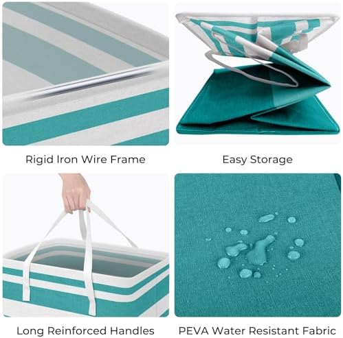 HomeHacks 2 Pack Large Laundry Baskets, Laundry Hampers Bags - Image 2