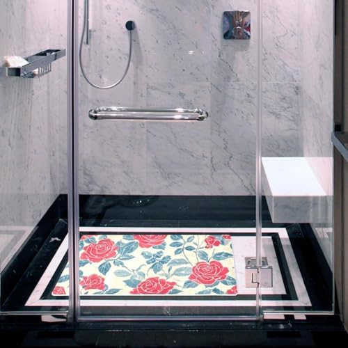 Shower Mat Non Slip, Roses Anti Slip Bath Mat - Image 6