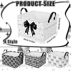 4 Pcs Coquette Black Bow Storage Basket - Image 4