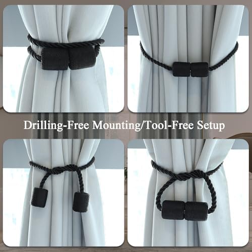 ZUFECY Cylinder Magnetic Curtain Tiebacks - Image 5