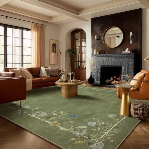 Area Rugs 9x12 Living Room: Washable Large Rug Non Slip Soft Bedroom Carpet - Image 3