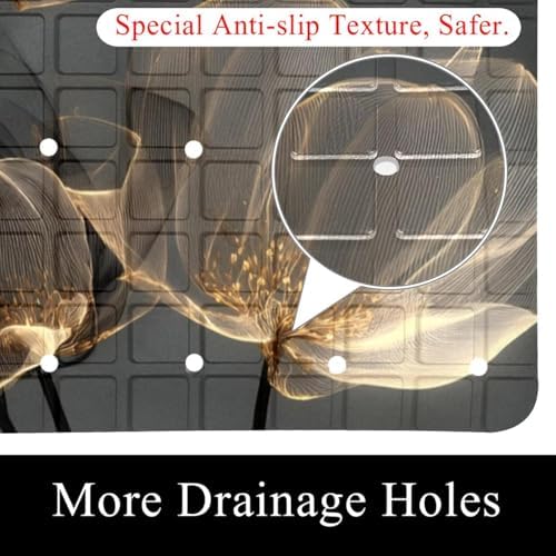 Shower Mat Bathtub Mat, 26.8x15.1 inch, Non-Slip Bath Mat - Image 2