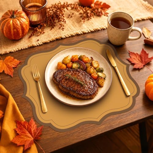 Stuffygreen 100 Pcs Fall Paper Placemats 13.4 x 12 Inch Autumn Paper Placemats - Image 3